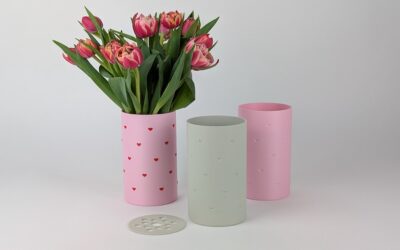 Instructions: 3D Printed Vase with Mini Hearts and Flower Disc
