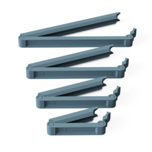 3D print rendering of bag sealer clips - showing all four sizes of the STL files